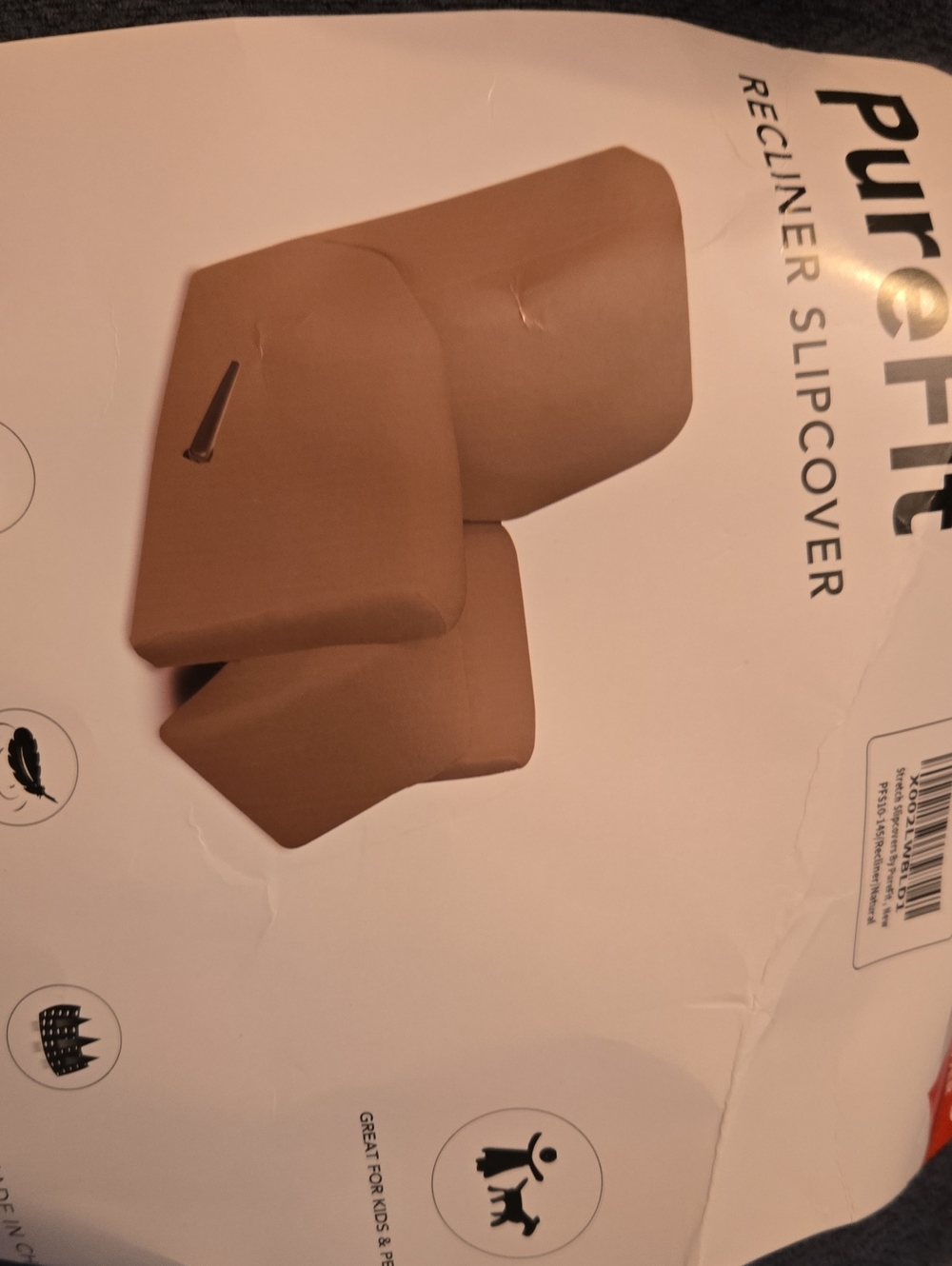 Sure Fit Recliner Slipcover in Brown
